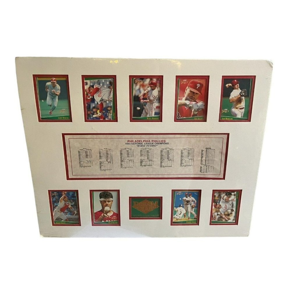 1993 Philadelphia Phillies Worst To First Wall Display RETIRED